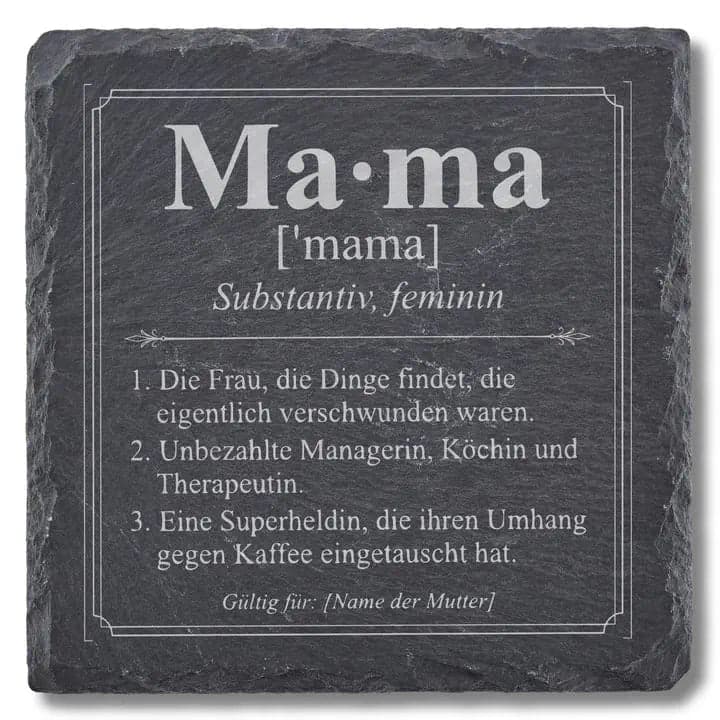 Schieferuntersetzer Mama Definition Spruch – Muttertag